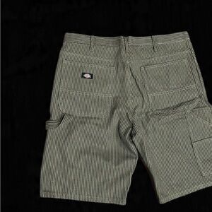 Dickies Green Striped Cargo Shorts